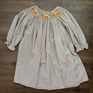 Petit Bebe thanksgiving dress gingham 24M
